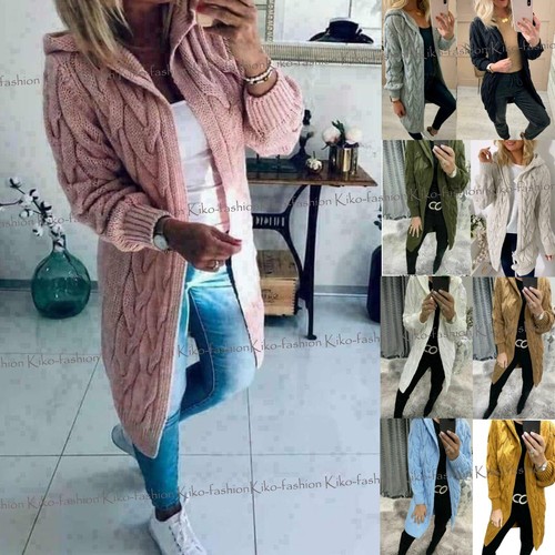 Womens Ladies Chunky Cable Knitted 