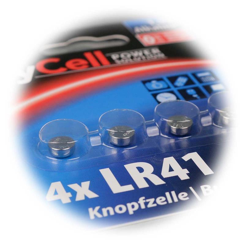 1er Blister Ansmann Alkaline-Knopfzelle LR41 / AG 3 - 1,5V / 30mAh - 1,5 Volt Alkaline LR 41 - Foto 2