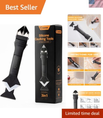 3-in-1 Silicone Caulking Tools - Precision Sealant Finishing & Grout Scraper
