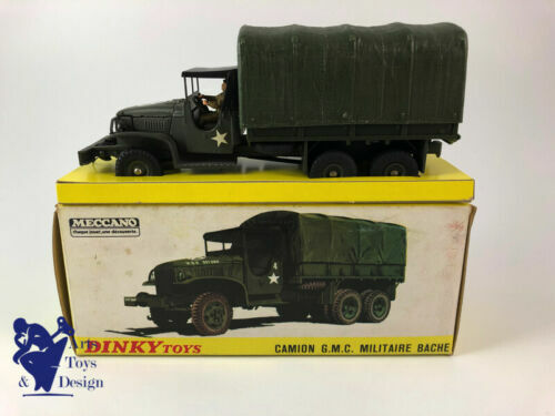 Lot De Véhicules Militaires Dinky Toys + 2 Figurines FJ - À Restaurer