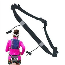 Adjustable Marathon Race Belt Black Triathlon Waist Belt Running Number Belt