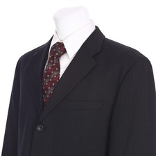 Banana Republic 3 Button Deep Charcoal Gray Pinstripe Sport Coat Suit Jacket 44R