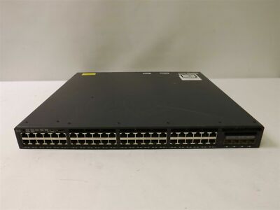 Cisco WS-C3650-48FS-s 48 POE 4X1G Ports Switch 1 x PWR-C2-1025WAC PSU
