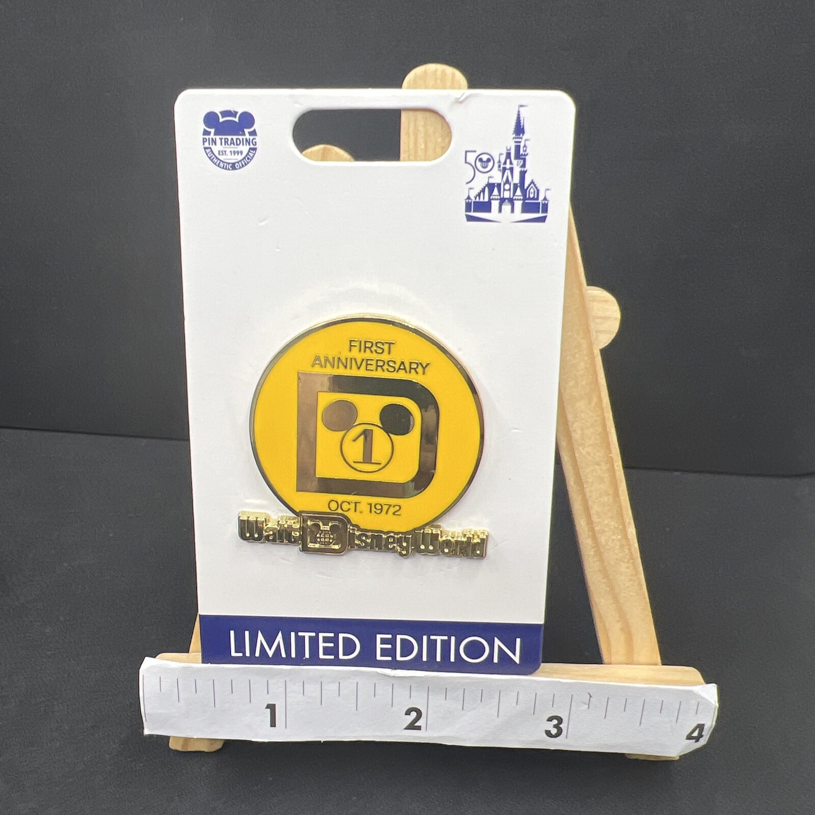 Disney World Parks 50th Anniversary Vault Series First Anniversary Oct 1972 Pin