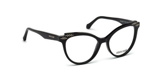 Roberto Cavalli Lucca RC5064 001 Black Cat Eye Eyeglasses Frame 52-17-140 5064 - Picture 2 of 4