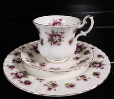 Royal Albert Sweet Violets Teegedeck 3teilig Bone China England #D