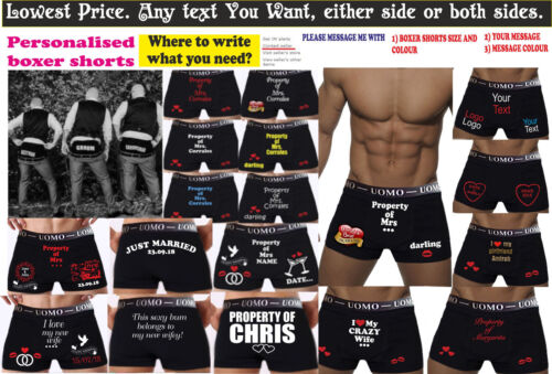 Birthday personalised BRIEFS Anniverrsary Wedding boyfriend AWESOME GIFT SEXY 14 - Picture 1 of 12