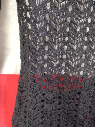 Nasty Gal / Crochet Knitted Open Back Black Mini Dress - Picture 9 of 18