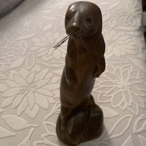 Vintage Big Sky Carvers Wooden Carved Otter