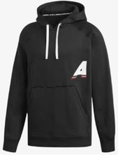 Adidas Mens SIZE LARGE Basketball Marquee Hoodie Sweatshirt Black DU1683 NEW