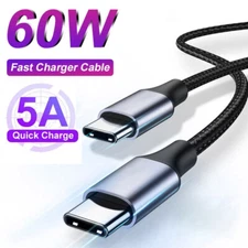 60W Type C Data Cable USB 1m Double Headed C To USB Type C Cable Quick Charge