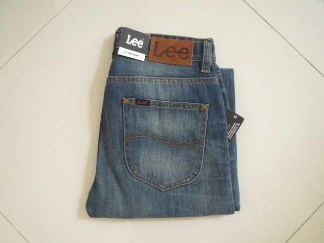 Men s Lee L1 Stovepipe Distress Blue Jeans Size 28 eBay