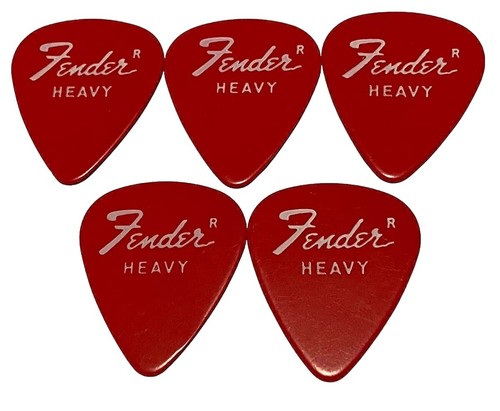 Vintage Guitar Picks-1970’s Fender 351 HEAVY gauge Red- Uncircled R-Lot of 5-NOS