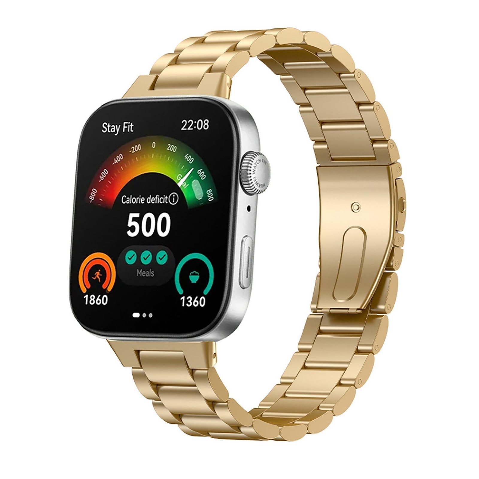 GIOPUEY Cinturini Compatibile con Huawei Watch Fit 3, Acciaio (m4b)