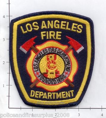 California - Los Angeles CA Fire Dept Patch - Dark Blue