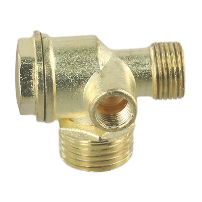 3-Port Luftkompressor-Rückschlagventil Messing Ventilgewinde Zinklegierung 16 Mm