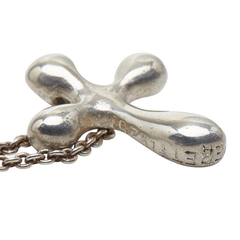 Auth Tiffany Small Cross SV925 Silver Women's Necklace Authentic Luxury thumbnail 6