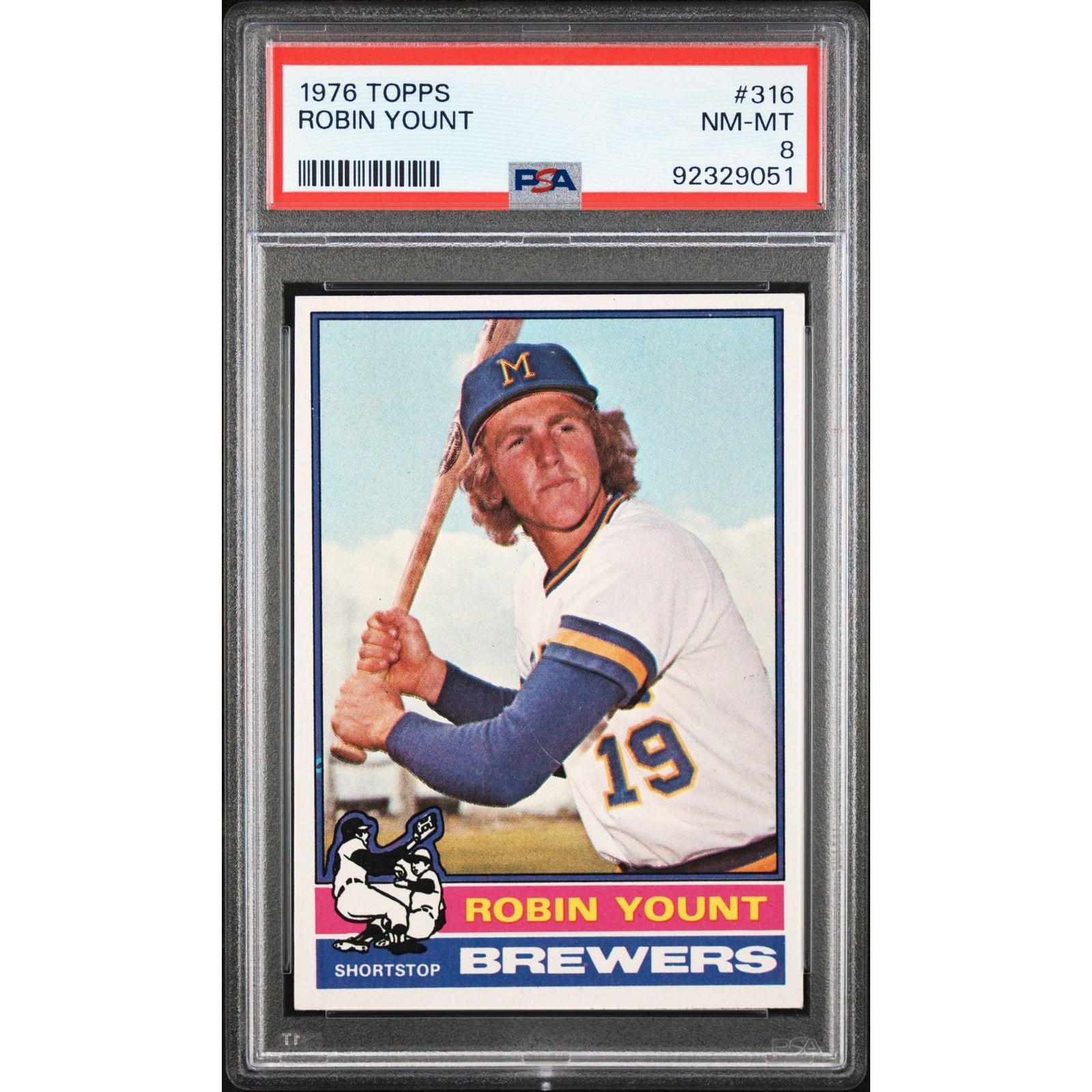 1976 Topps #316 Robin Yount PSA 8 Milwaukee Brewers