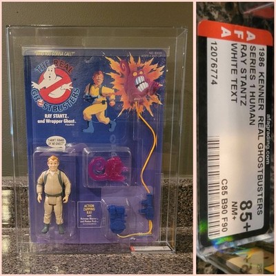   Kenner Ray Stantz AFA 85+ Pop 1/1 Highest Graded Real Ghostbusters White Text