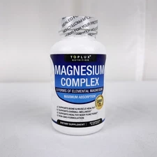 Toplux Nutrition Magnesium Complex 90 Capsules/45-day Supply 07/2028