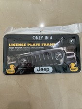 Duck Duck Jeep License Plate Frame Rust Proof Cast Iron New