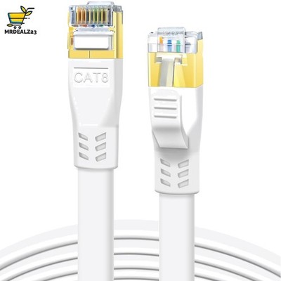 CAT8 Ethernet Kabel 20m Hochgeschwindigkeit 40Gbps Flach Kabel Gigabit Netzwe...