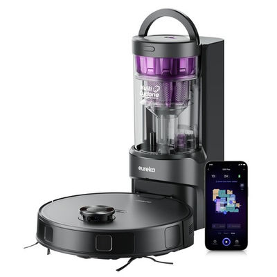 #ad EUREKA E20 PLUS ROBOT VACUUM WITH BAGLESS SELF EMPTYING STATION ROBOTIC BLACK $320.64
