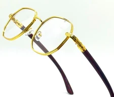 Mens CLASSIC VINTAGE RETRO Style Clear Lens EYE GLASSES Round Gold Fashion Frame