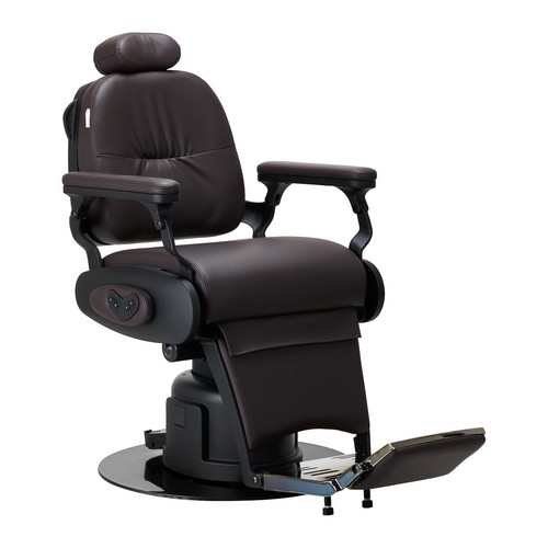 Barberstuhl Friseurstuhl Friseureinrichtung Elektrisch Gabbiano Duke Braun - Bild 1 von 12