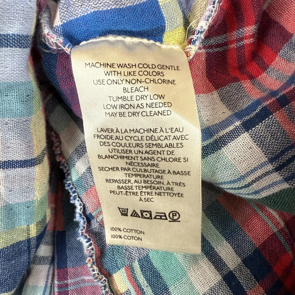 Blusa Pilcro Anthropologie Mujer Mediana Dobladillo Escote Retazos Tanque Algodón Puro Foto 4 de 4