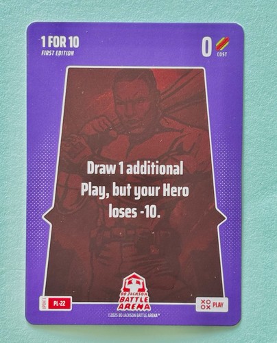Bo Jackson Battle Arena Alpha Update ‘1 For 10’ Play Card #PL-22