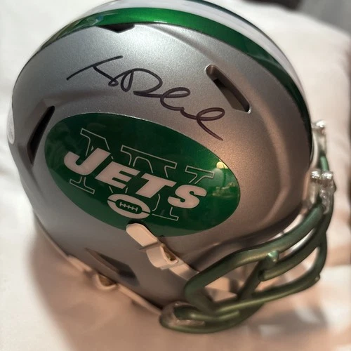 Sam Darnold New York Jets auto signed Speed mini helmet chrome Bas witness