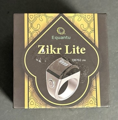 Equantu Smart Ring QB702 Lite  - Men s Women s, Zikr, Black, Ring, Charger