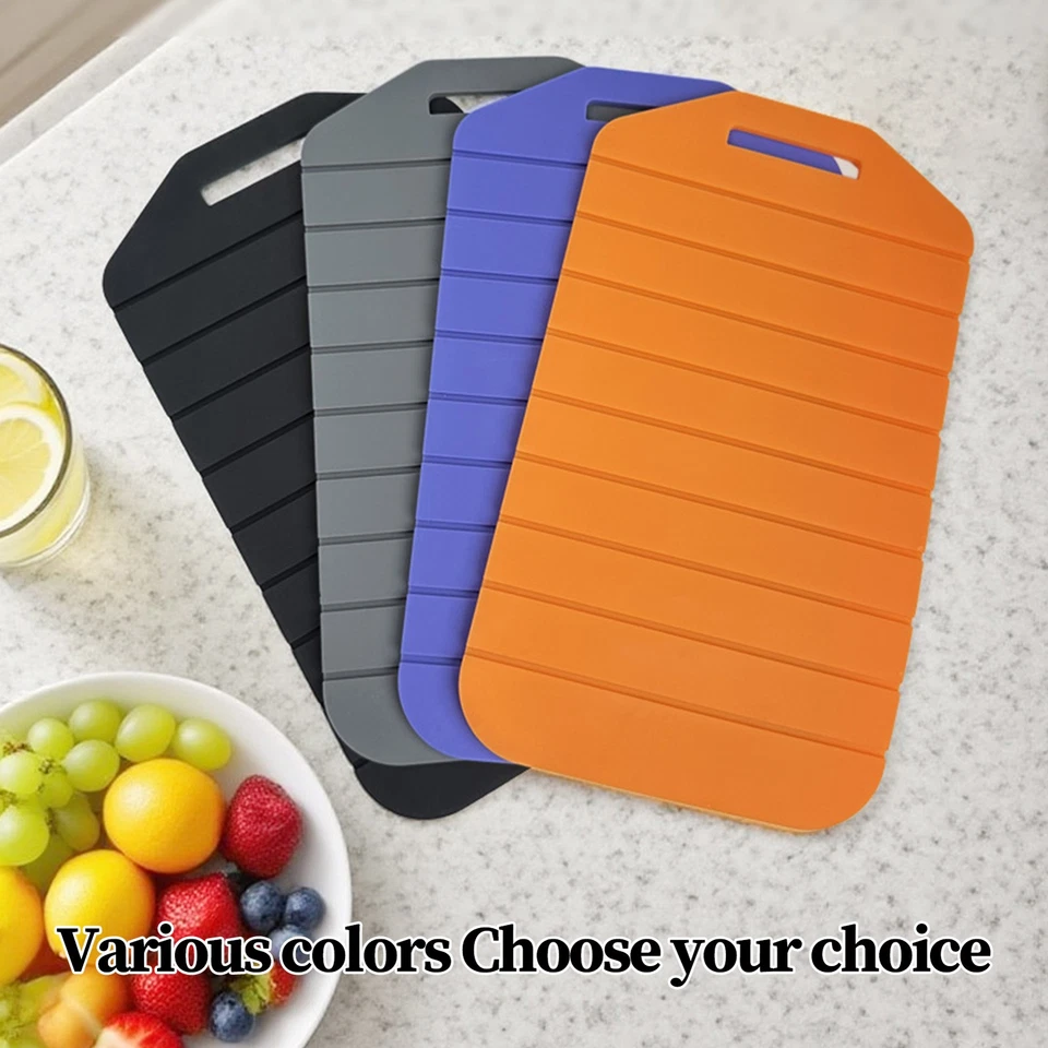 Tabla de cortar de silicona flexible de doble cara portátil Foto 3 de 4