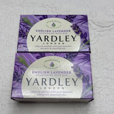 Yardley Nourishing Bath Bar Soap English Lavender 2 Pack 4 Ounces New Sealed
