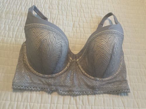 Victoria Secret Light Blue Dream Angles Lined Demi Bra Size 36DD | eBay