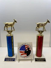 GOAT "GREATEST OF ALL TIME" TROPHY AWARD FREE CUSTOM ENGRAVING SUPPORT THE VET