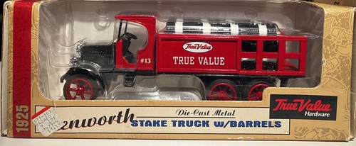 ERTL 1925 Kenworth Stake Truck W/ Barrels True Value 1:34 Die-cast Bank (HC)
