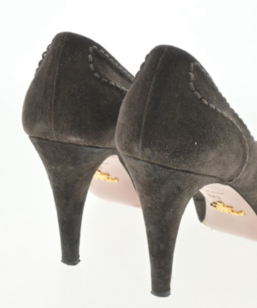PRADA Pumps Women's Size 34.5 Brown Suede thumbnail 5