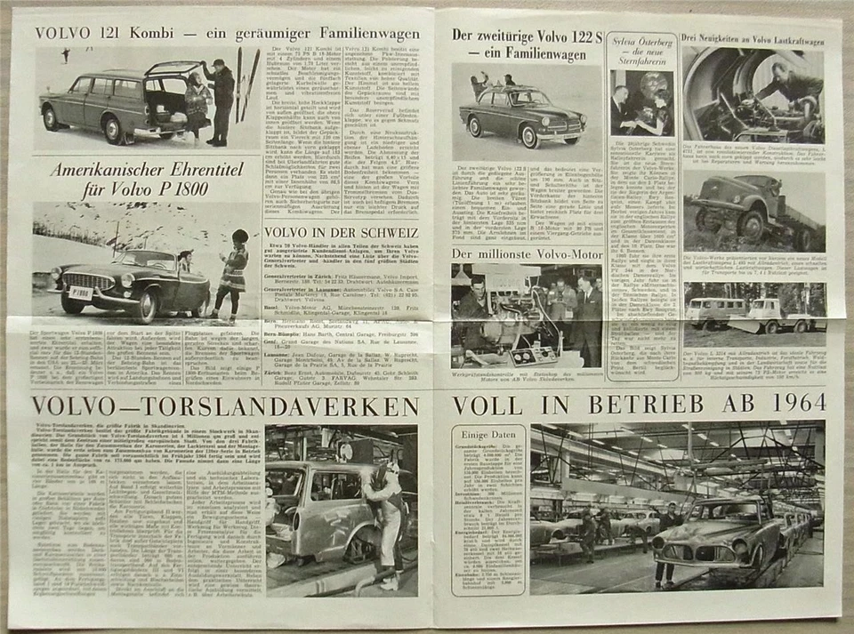 VOLVO EXTRA Car Publicity Magazine for Owners Enthusiasts 1963 German Text - Image 2 of 3