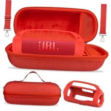 Silicone Cover and Carrying Case for JBL Flip 7 Portable Speaker - Red