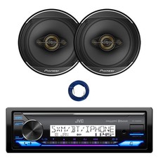 JVC KD-X38MBS Marine Bluetooth AM/FM Radio Receiver, 2x 6.5" 350W Speaker w/Wire