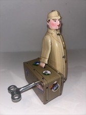 Wind Up Walking Traveler Toy Nostalgic Retro Clockwork Adult Collection Suitcase