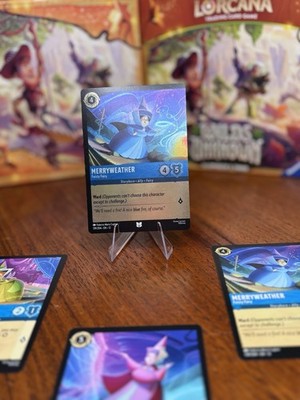 NEW LORCANA TCG Fairy Lot of 4 Merryweather Foil Base, Flora Rare, Fauna Base