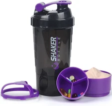 Protein Shaker Bottle,16 Oz Shake Cup for Protein Powder with Storage,Sports Wat