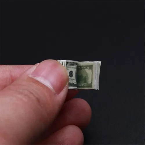 180Pcs 1:12 Dollhouse Miniatures Tiny Dollars Money Banknotes Model Mini Toys - Image 2 of 4