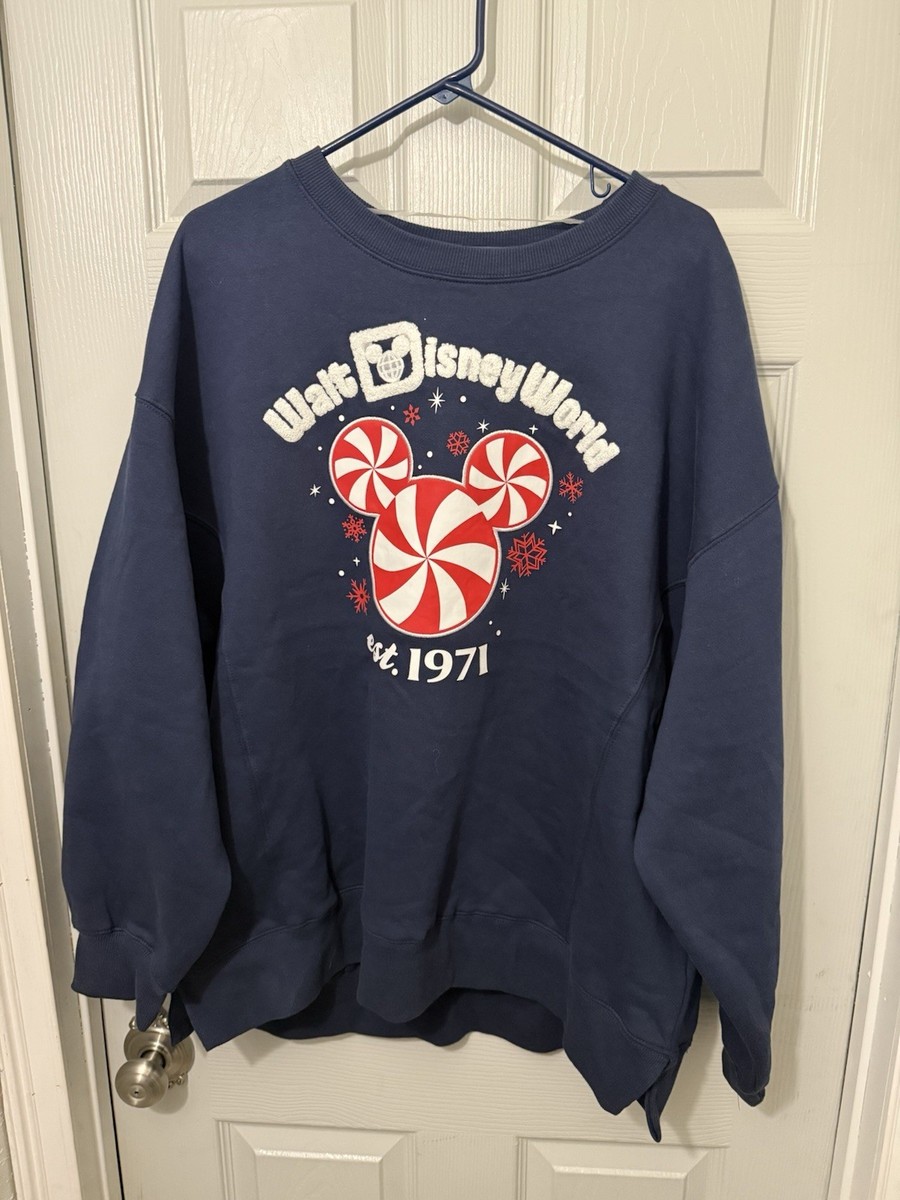 Walt Disney World Christmas 2025 Peppermint Est 1971 Sweatshirt XL
