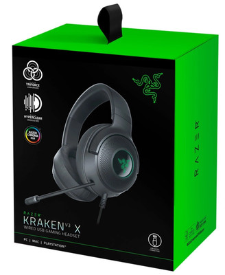 Razer Kraken V3 Wired USB Gaming Headset: Triforce Titanium 40mm Drivers Razer