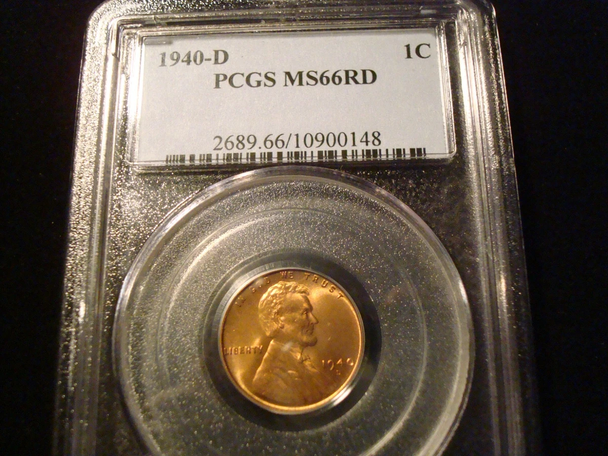 【3点】PCGSイギリスMS66 50P MS67RD 2P MS66RD 1P MS 66 Graded 1940 Year Lincoln Wheat US Small Cents (1909-1958