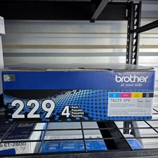Brother Genuine TN229 4PK Standard Yield 4-Pack Printer Toner Cartridges Sealed
